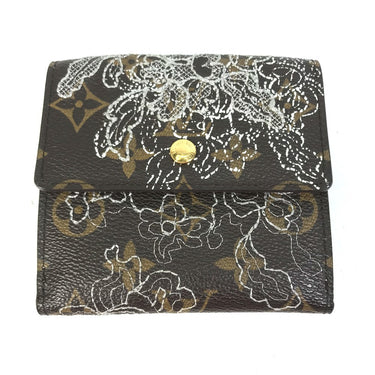 LOUIS VUITTON Trifold wallet M95396 Monogram canvas Brown Monogram Dantiel Portefeuille Elise Women Used Authentic